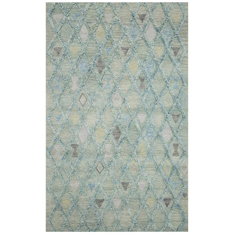 Image 1 Loloi Symbology SYM-02 5'x7'6" Seafoam and Sky Wool Area Rug