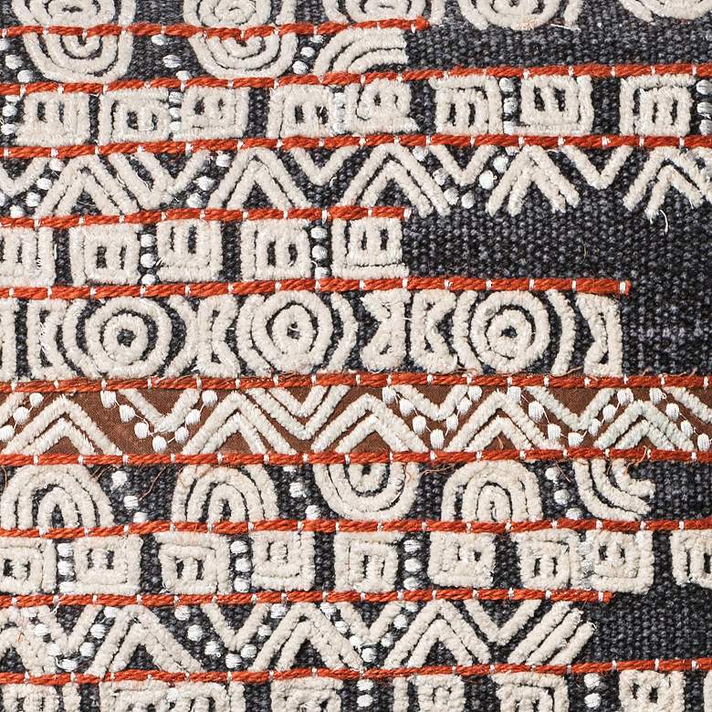 Image 2 Loloi Trimble Blue and Rust Tribal 21" x 13" Pillow more views