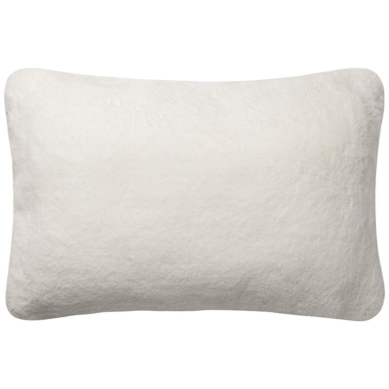 Image 1 Loloi White 13 inchx21 inch Rectangular Throw Pillow