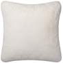 Loloi White 22" Square Throw Pillow