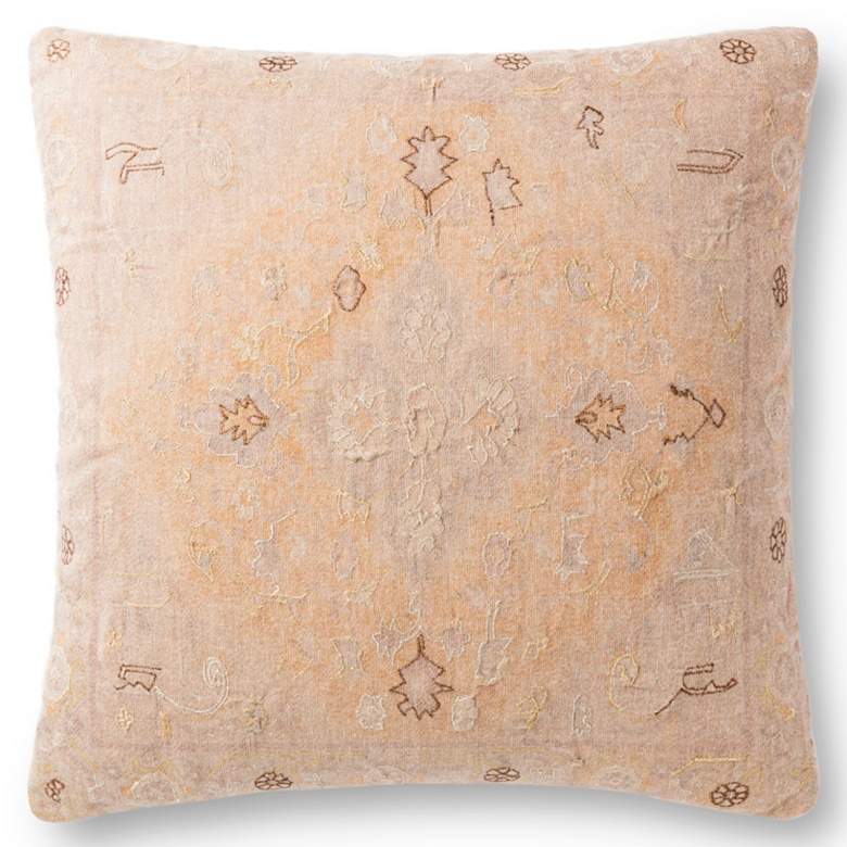 Image 1 Loloi Yellow w/ Beige Abstract 22" Square Throw Pillow