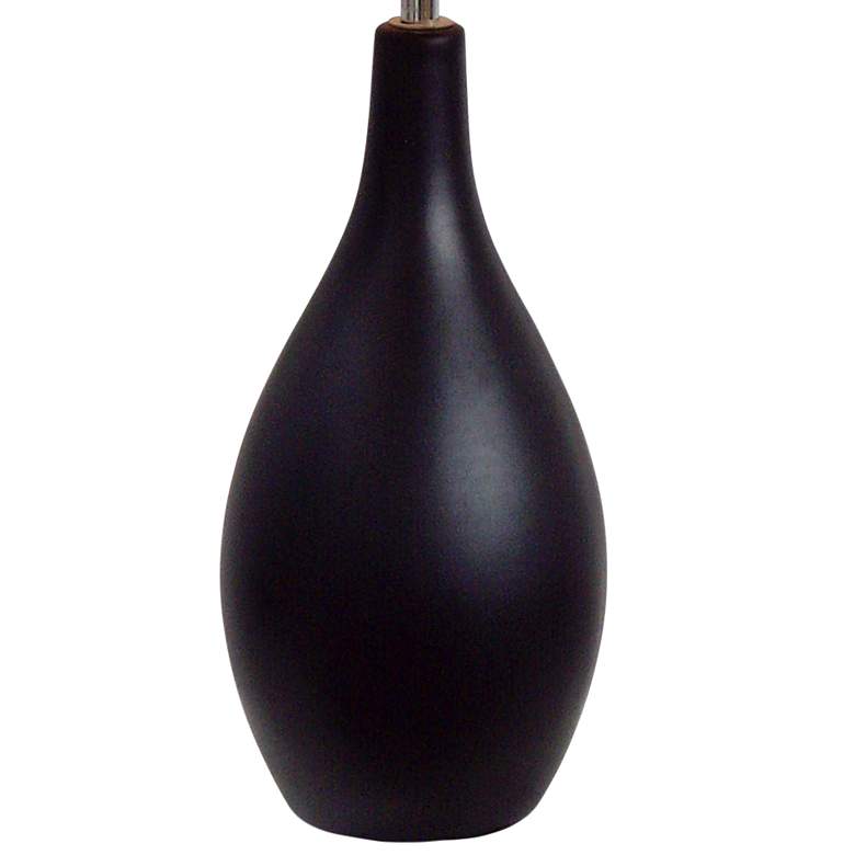 Image 2 Loma Black 19"H Oval Bowling Pin Ceramic Accent Table Lamp more views