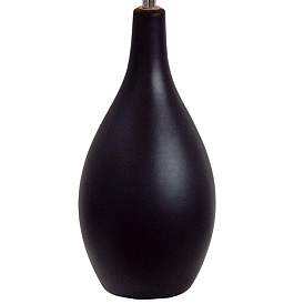 Image2 of Loma Black 19"H Oval Bowling Pin Ceramic Accent Table Lamp more views