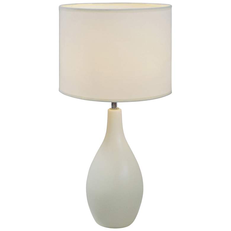 Image 2 Loma Off-White 19 inchH Bowling Pin Ceramic Accent Table Lamp