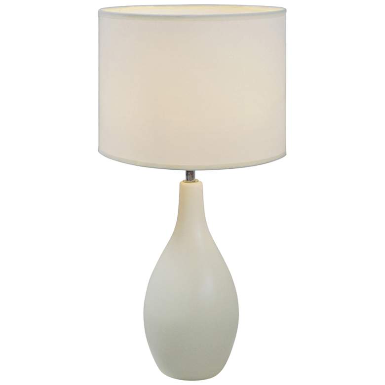 Image 2 Loma Off-White 19"H Bowling Pin Ceramic Accent Table Lamp