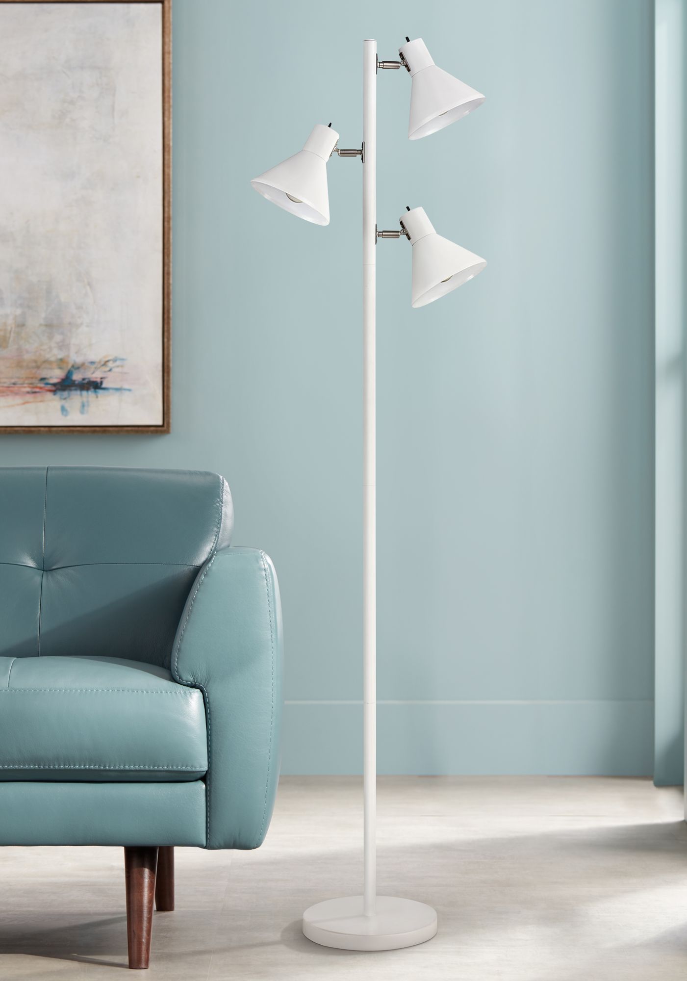 white tree floor lamp