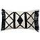 Lomas Black and Ivory Tribal 21" x 13" Outdoor Pillow