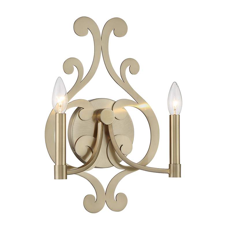 Image 3 Lombard 2-Light Wall Sconce in Noble Brass more views