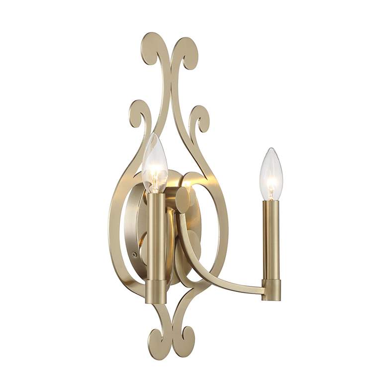 Image 4 Lombard 2-Light Wall Sconce in Noble Brass more views