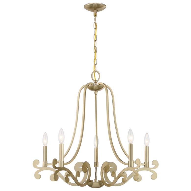 Image 1 Lombard 5-Light Chandelier in Noble Brass