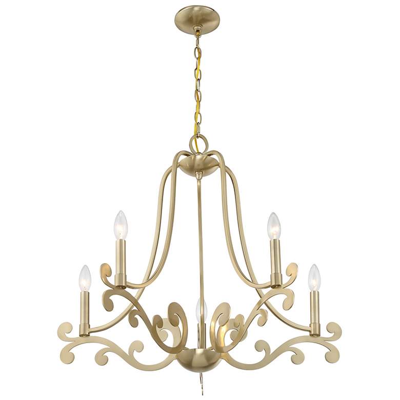 Image 4 Lombard 5-Light Chandelier in Noble Brass more views