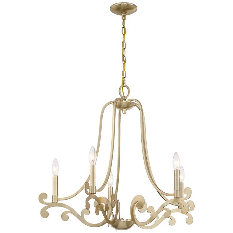 Image 5 Lombard 5-Light Chandelier in Noble Brass more views