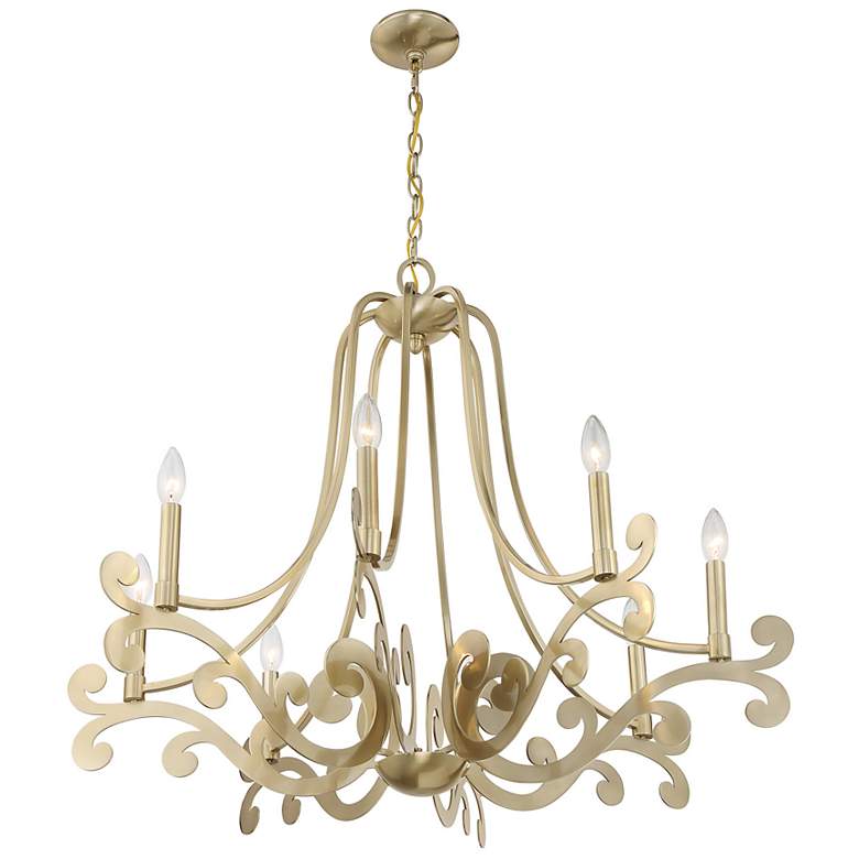 Image 4 Lombard 8-Light Chandelier in Noble Brass more views