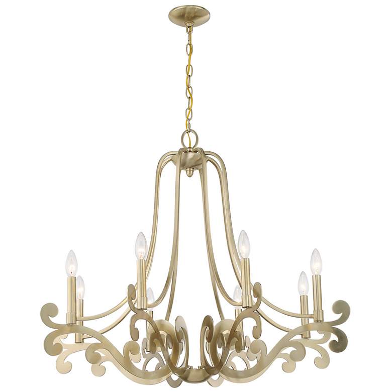 Image 5 Lombard 8-Light Chandelier in Noble Brass more views