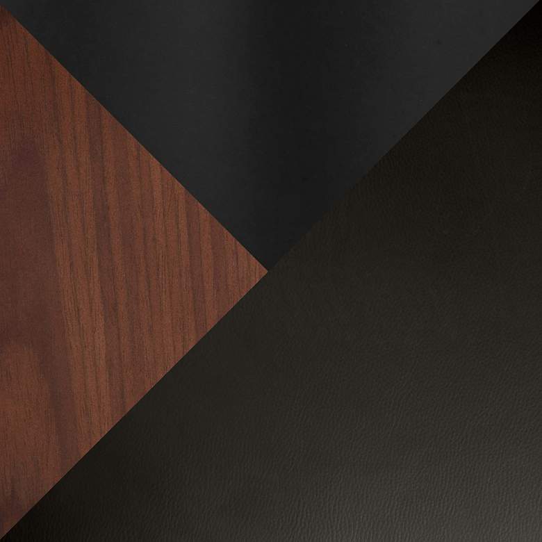 Image 7 Lombardi Counter Stool in Walnut and Black PU with by LumiSource Pair more views