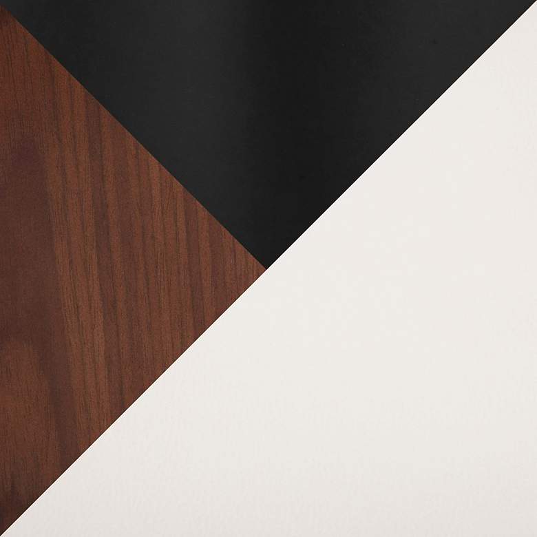 Image 7 Lombardi Counter Stool in Walnut and Cream PU with by LumiSource Pair more views