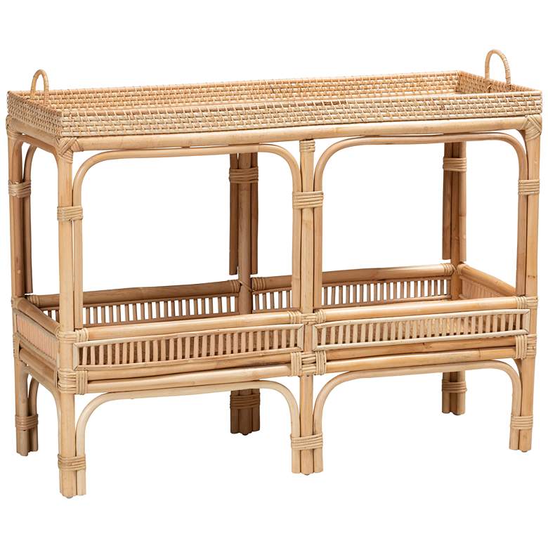 Image 2 Lombok 39 1/4" Wide Natural Brown Rattan Console Table