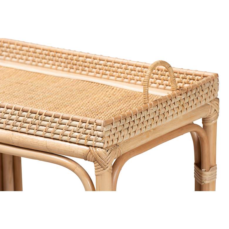 Image 3 Lombok 39 1/4" Wide Natural Brown Rattan Console Table more views