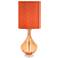 Lombok Light Orange Fluted Glass Table Lamp