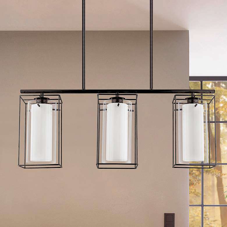 Image 2 Loncino Structured Black Island Pendant