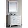 London 36" Wide White Sink Vanity with Drawers on Right
