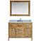 London 48" Carrara Marble Honey Oak Single Sink Vanity Set