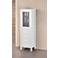 London 66" High Pure White Wood Linen Tower