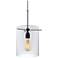 London 7.9" Wide Chrome Kiss Canopy Pendant With Clear Glass Shade