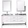 London 72" Wide White Marble Double Sink Vanity