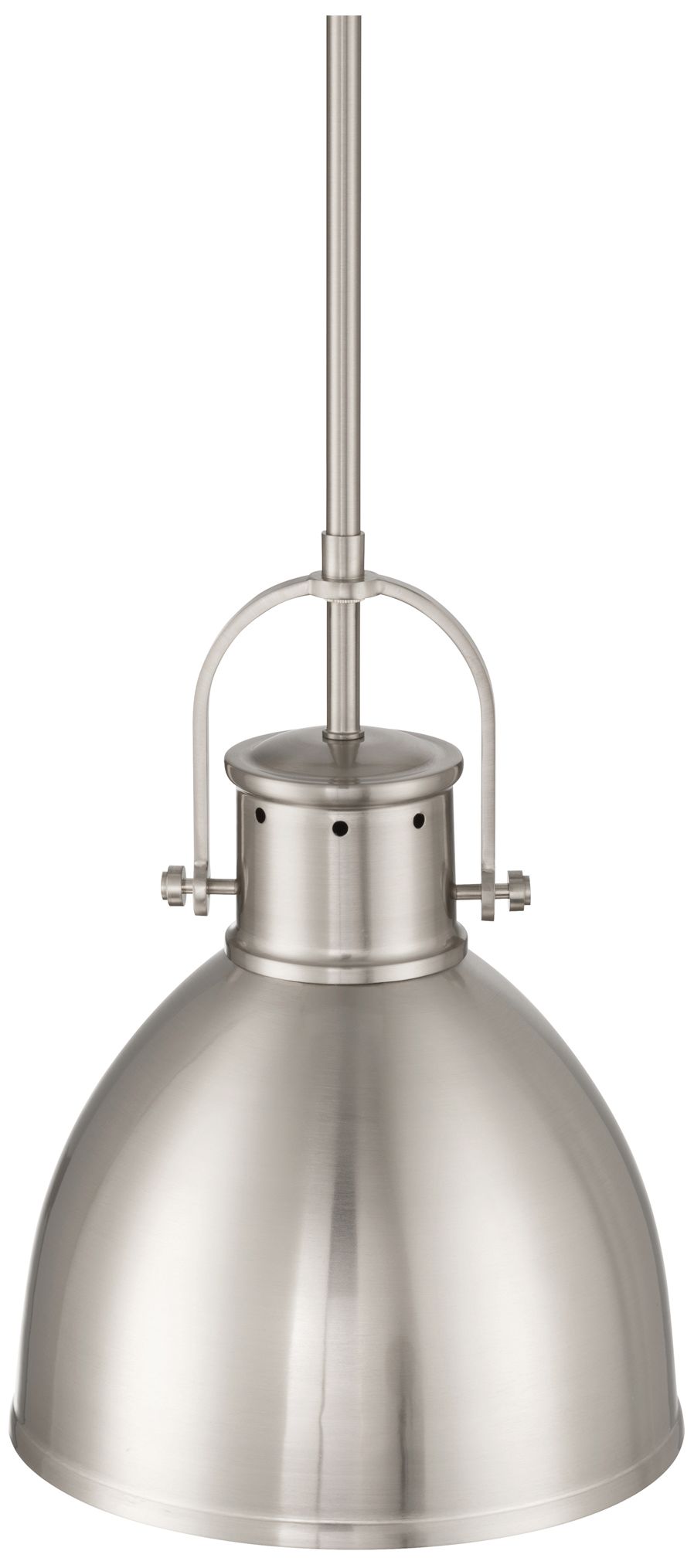 Image 3 London 9" Wide Brushed Steel Pendant more views