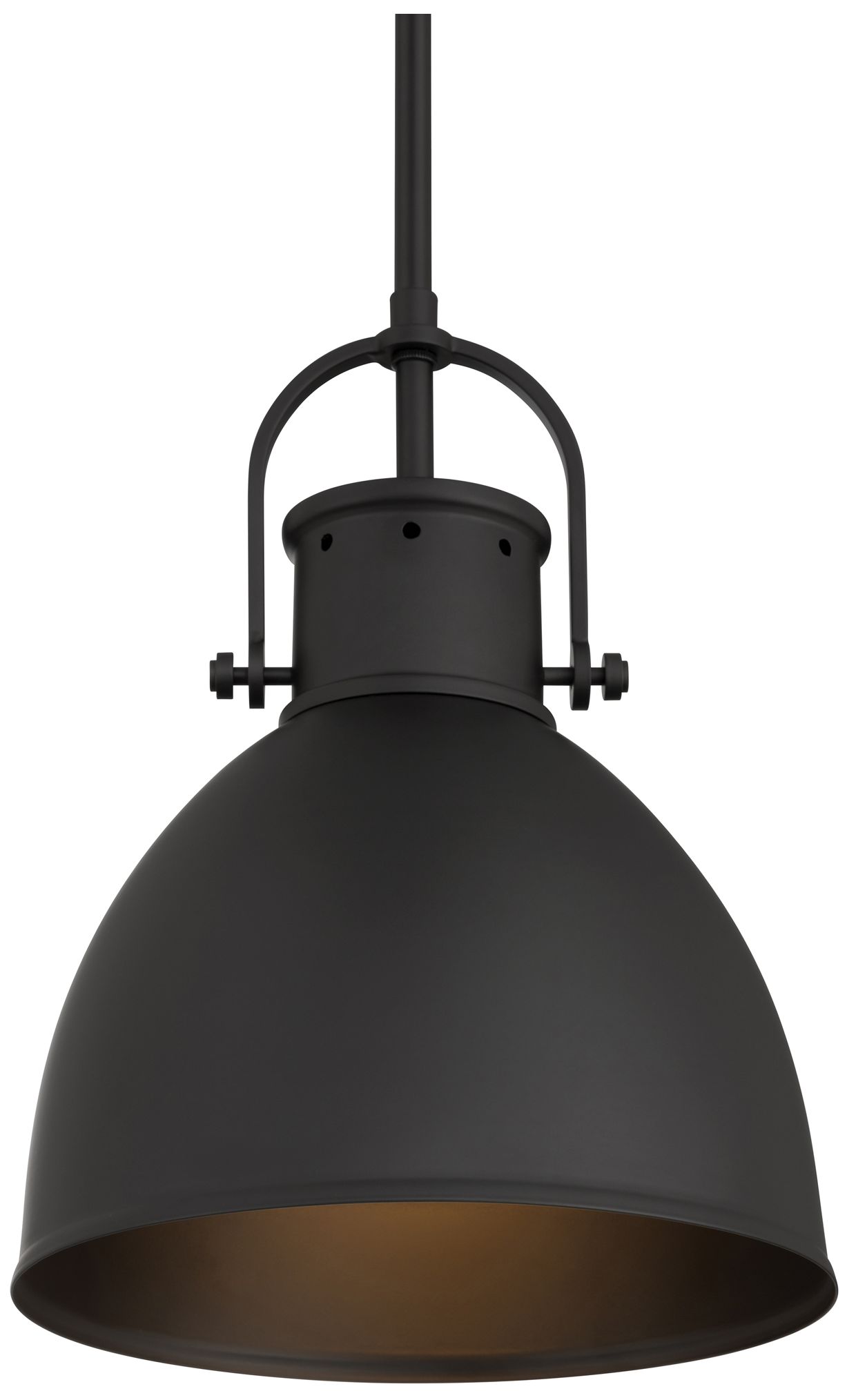 Image 2 London 9" Wide Matte Black Pendant more views