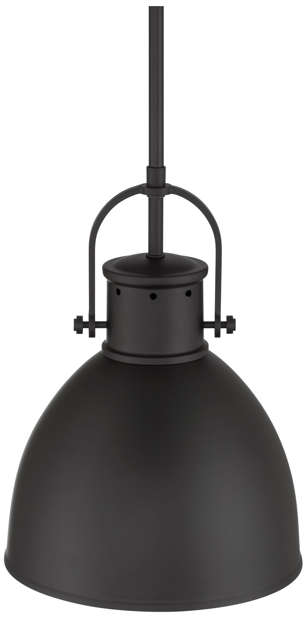 Image 3 London 9" Wide Matte Black Pendant more views