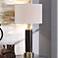 London Black Marble and Antique Brass Column Table Lamp