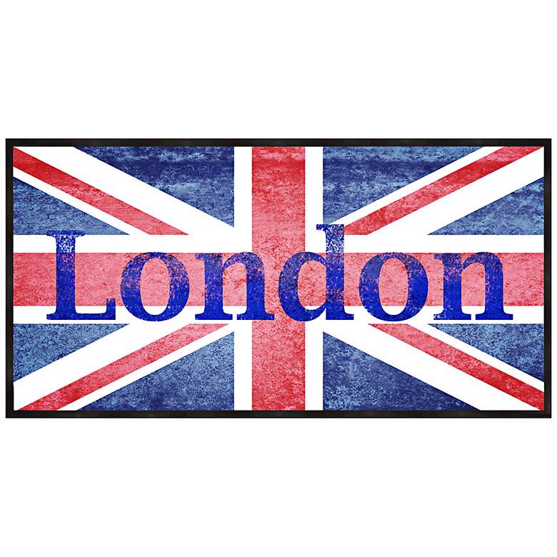 Image 1 London Flag 20 1/2 inch Wide Framed Wall Art
