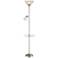 London Torchiere Floor Lamp with Table and Reading Light
