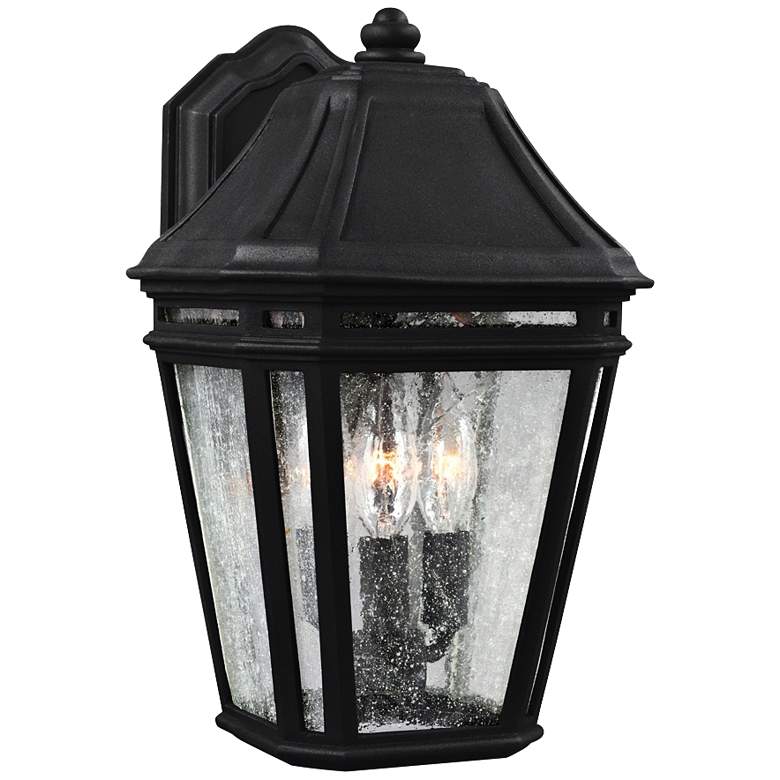 Image 1 Londontowne 13 3/4 inch High Black Outdoor Wall Light