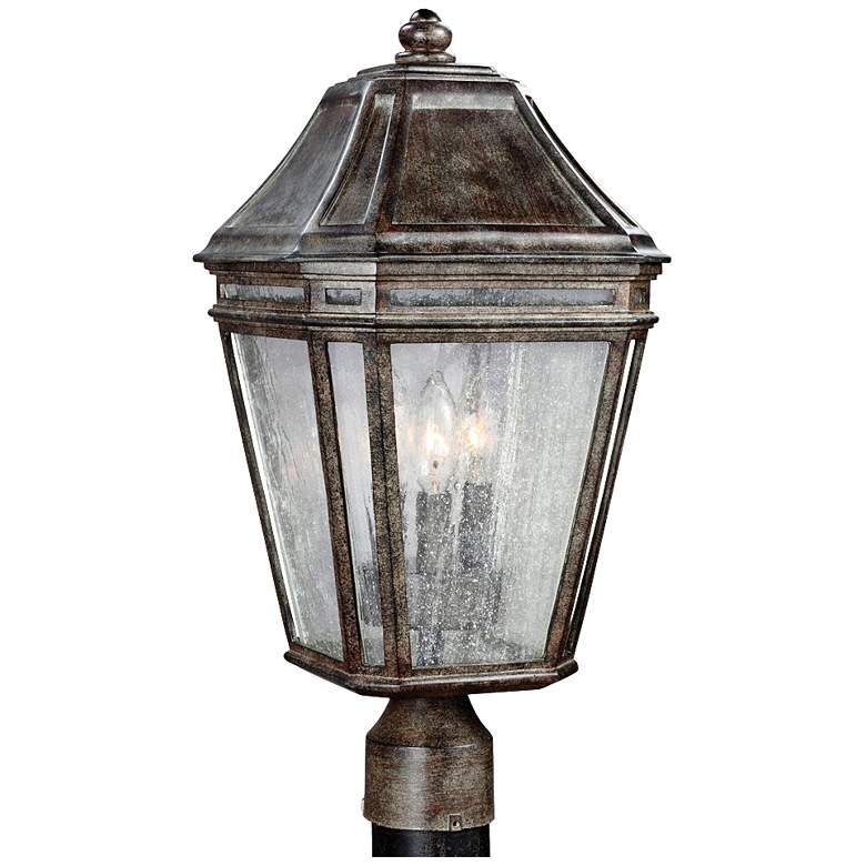 Image 1 Londontowne 19 1/2 inch High Chestnut Outdoor Post Light