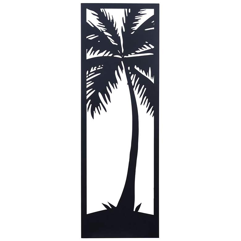 Image 1 Lone Palm II Laser Cut Metal Wall Art With Fired Finish