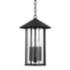 Long Beach 20"H Textured Black Outdoor Hanging Light