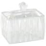 Long Facet 6" Wide Clear Glass Jewelry Box with Lid