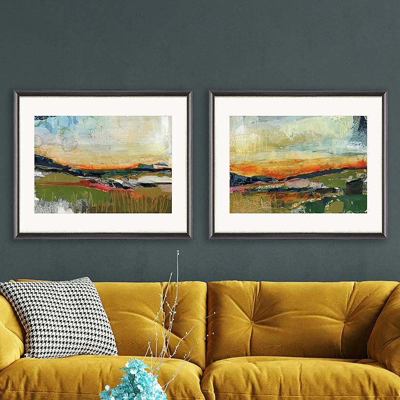 Image 1 Long Way Home I 34" High 2-Piece Framed Giclee Wall Art Set