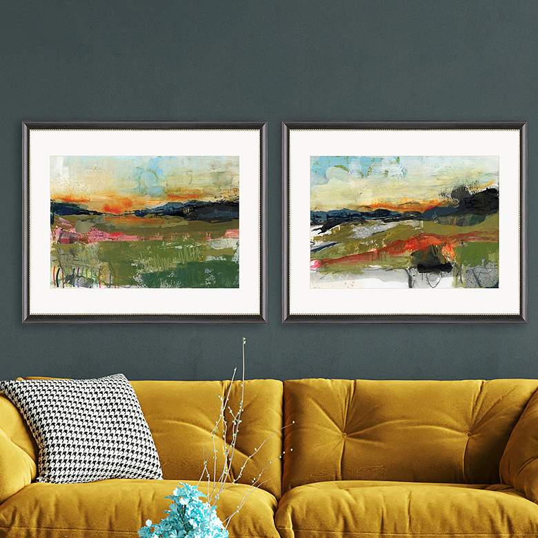 Image 1 Long Way Home II 34" High 2-Piece Framed Giclee Wall Art Set