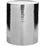 Longano 17 1/2" Wide Polished Aluminum Drum Table