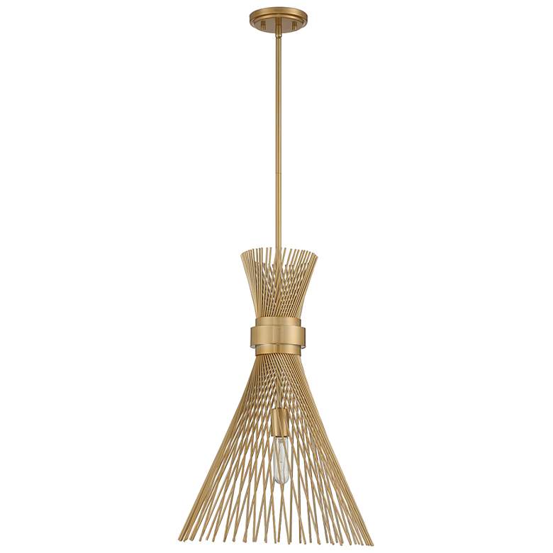 Image 2 Longfellow 1-Light Pendant in Burnished Brass more views