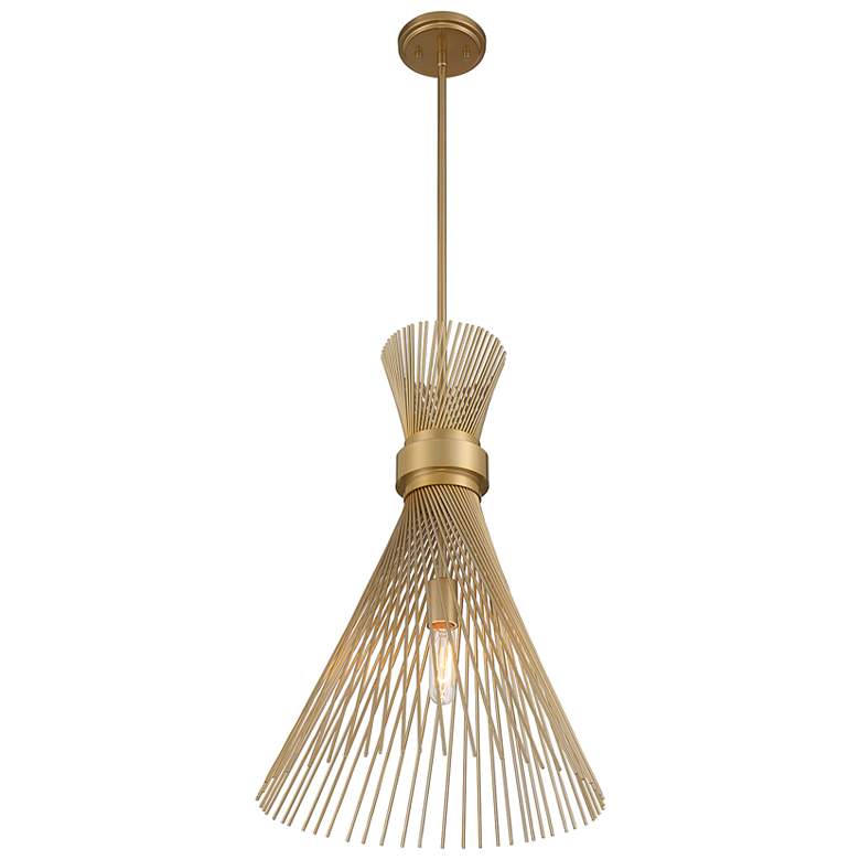 Image 4 Longfellow 1-Light Pendant in Burnished Brass more views