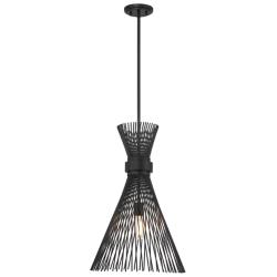 Longfellow 1-Light Pendant in Matte Black