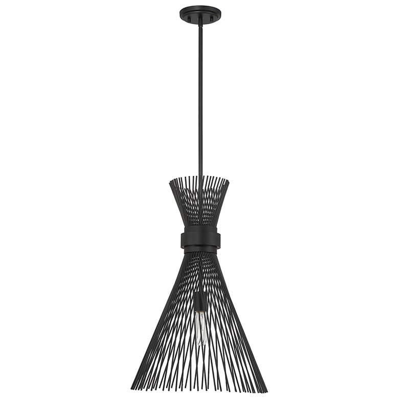 Image 2 Longfellow 1-Light Pendant in Matte Black more views