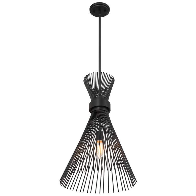 Image 4 Longfellow 1-Light Pendant in Matte Black more views