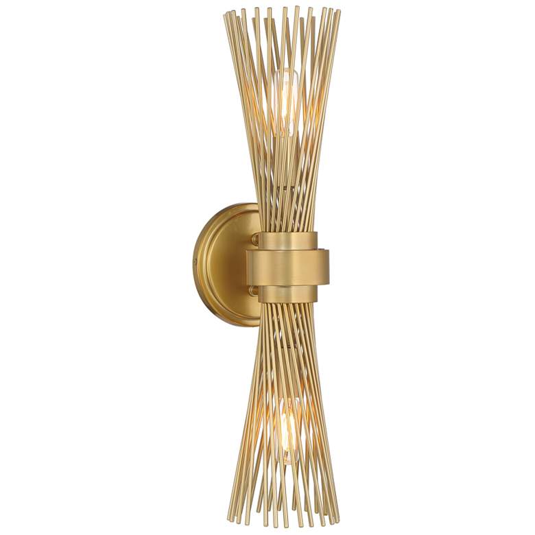 Image 1 Longfellow 2-Light Wall Sconce in Burnished Brass