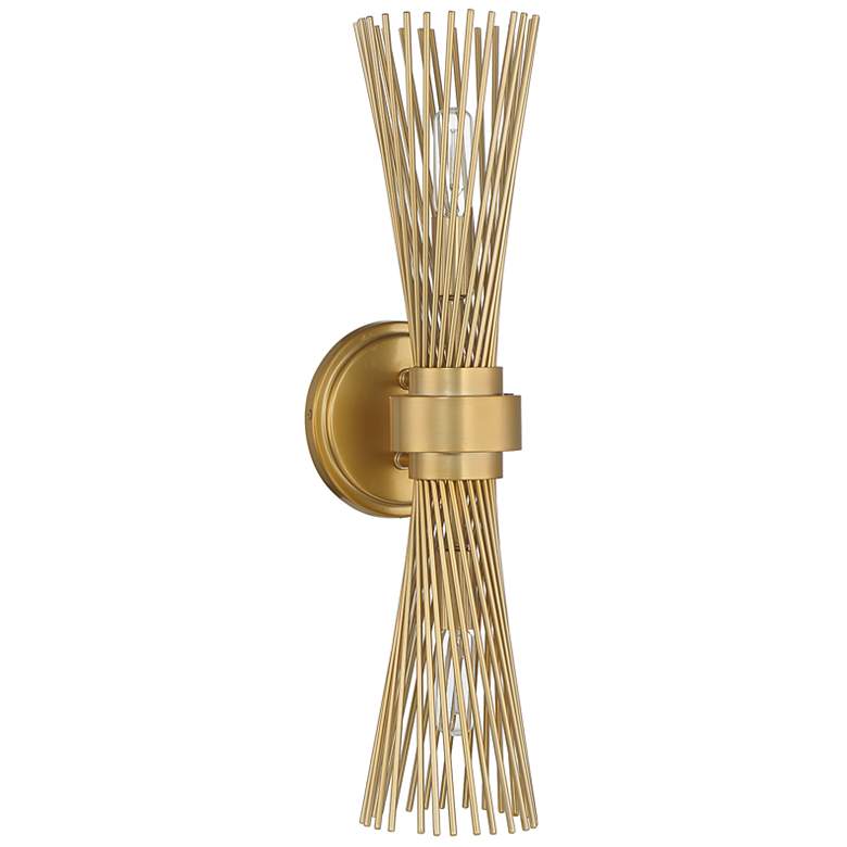 Image 2 Longfellow 2-Light Wall Sconce in Burnished Brass more views